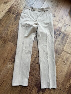 JOSEPH Stretch Gabardine Tan Straight Leg Trousers EU 36 US 4 Minimalist Work